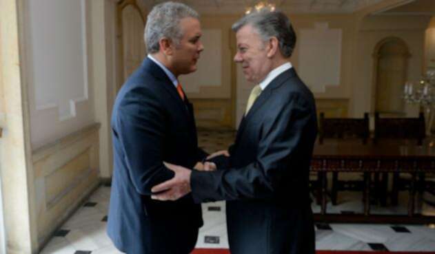Iván Duque y Juan Manuel Santos Iván Duque y Juan Manuel Santos