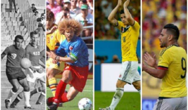 Marcos Coll, Carlos ‘El Pibe’ Valderrama, James Rodríguez y Falcao García Marcos Coll, Carlos ‘El Pibe’ Valderrama, James Rodríguez y Falcao García