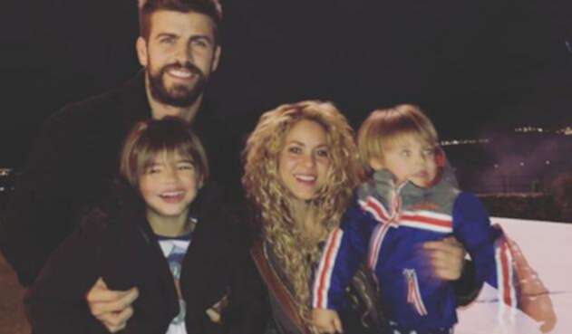 Shakira, Gerard Piqué y sus hijos