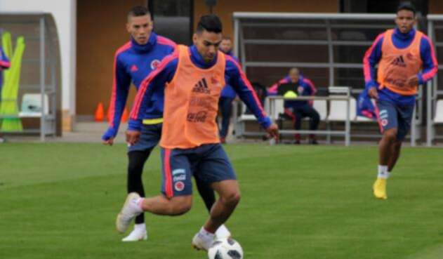 Falcao en el primer entrenamiento de Colombia en Rusia