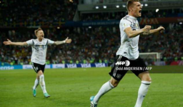 Toni Kroos celebrando su gol ante Alemania Toni Kroos celebrando su gol ante Alemania
