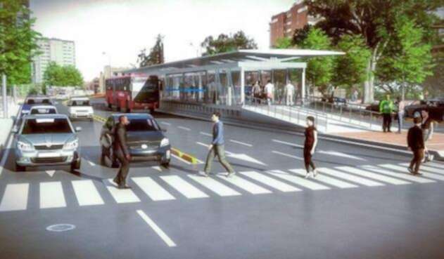 Imagen del proyecto de Transmilenio por la Séptima