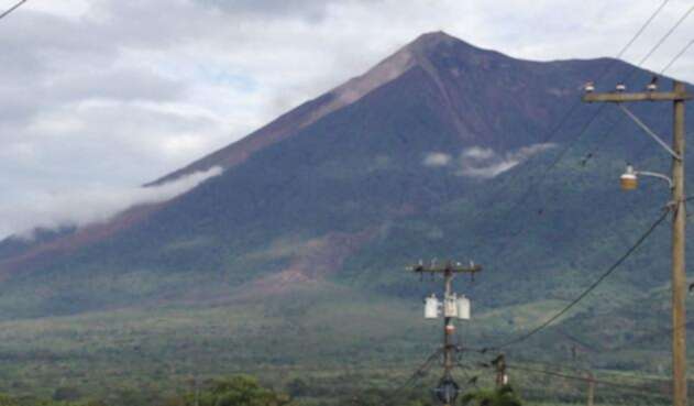 Volcán de fuego en Guatemala