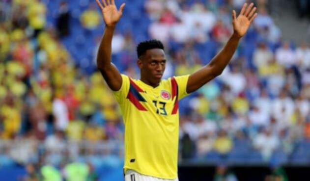 Yerry Mina con la Selección Colombia ante Senegal