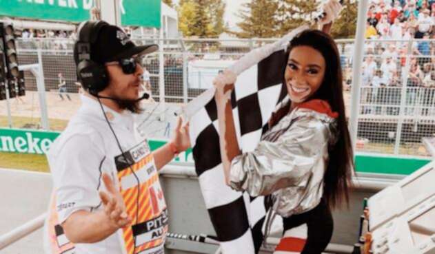 La modelo Winnie Harlow en el Gran Premio de Canadá