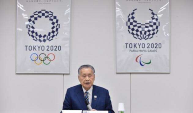 Yoshiro Mori en el anuncio de los precios de la boletería para Tokio 2020 Yoshiro Mori en el anuncio de los precios de la boletería para Tokio 2020