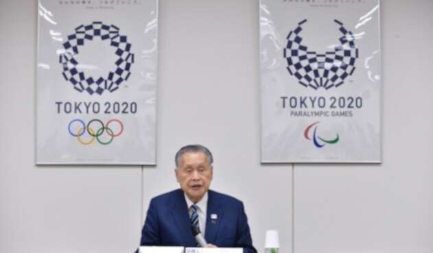 Yoshiro Mori en el anuncio de los precios de la boletería para Tokio 2020