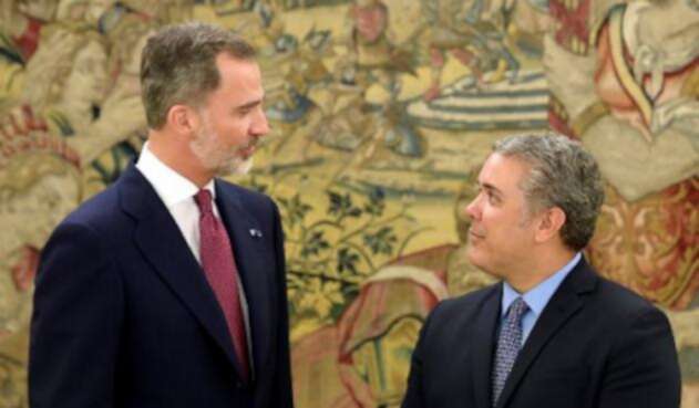 El presidente electo de Colombia, Iván Duque se reunió con el rey Felipe VI de España.