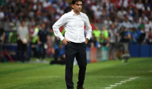 El técnico de Croacia Zlatko Dalic en la final del Mundial de Rusia-2018