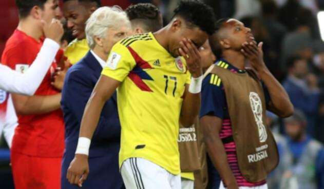 Johan Mojica después del juego de octavos de final del Mundial de Rusia