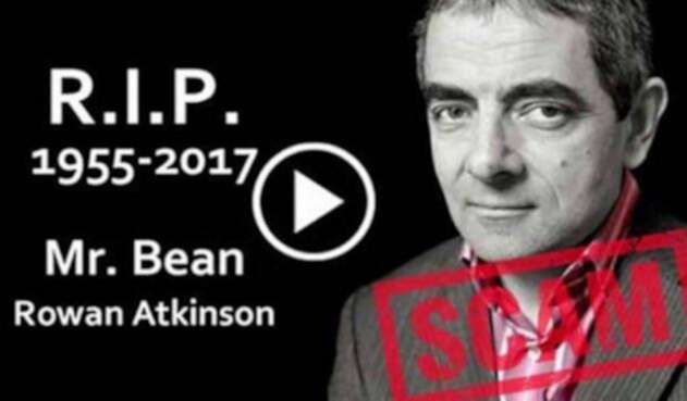 Meme falso sobre homenaje a Mr. Bean