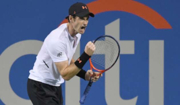 Andy Murray, celebrando un punto realizado a Mackenzie McDonald en Washington