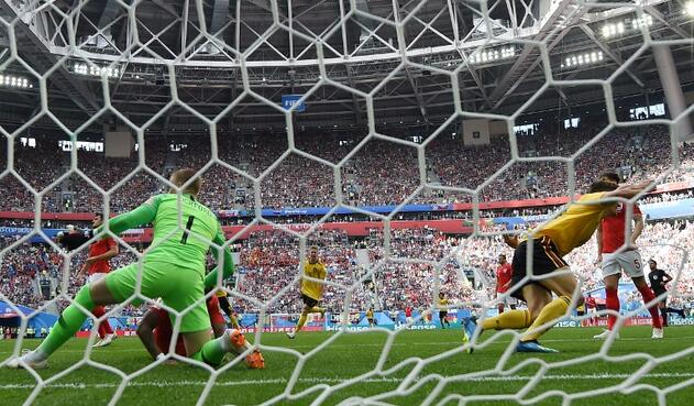 El momento del gol de Thomas Meunier en el Bélgica vs Holanda, en el San Petersburg Stadium El momento del gol de Thomas Meunier en el Bélgica vs Holanda, en el San Petersburg Stadium