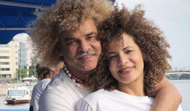 Carlos Valderrama y Elvira Redondo, su esposa