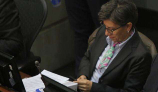 Claudia López, excongresista, en Senado de la República, el 20 de julio de 2018