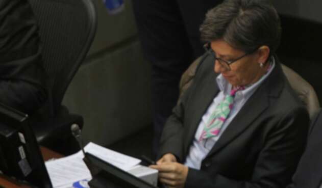 Claudia López, excongresista, en Senado de la República, el 20 de julio de 2018