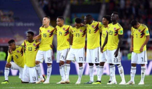 Jugadores de la selección en los cobros desde el punto penal ante Inglaterra. Jugadores de la selección en los cobros desde el punto penal ante Inglaterra.