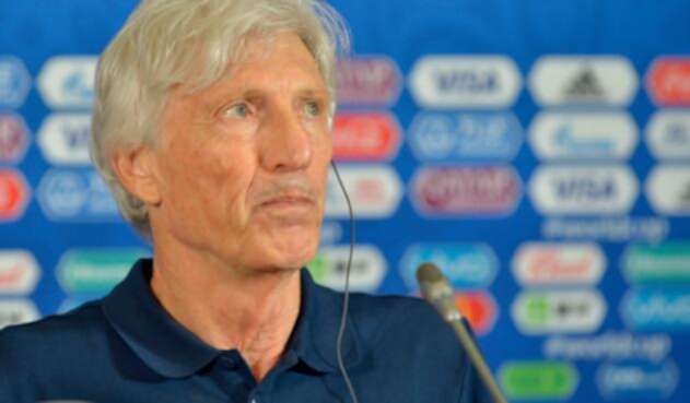 José Pékerman durante una rueda de prensa como técnico de Colombia en Rusia 2018