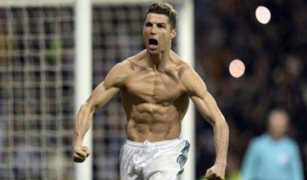 Cristiano Ronaldo celebrado un gol en el partido de vuelta de cuartos de final de la Champions League ante la Juventus