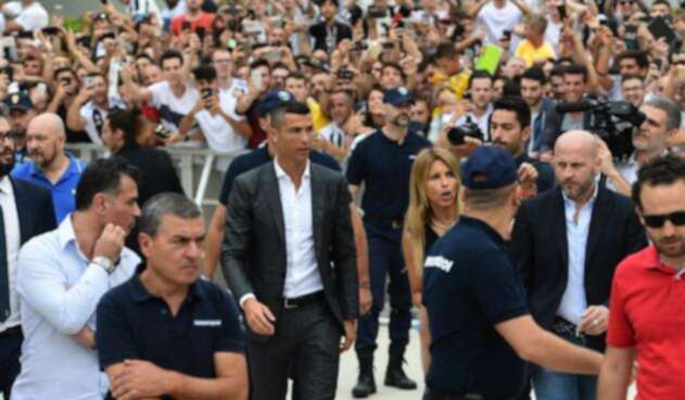 Recibimiento de Cristiano Ronaldo en Italia