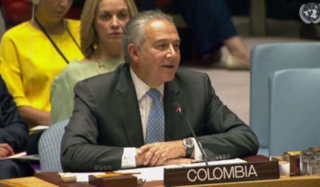 Vicepresidente Óscar Naranjo ante el Consejo de Seguridad de la ONU.