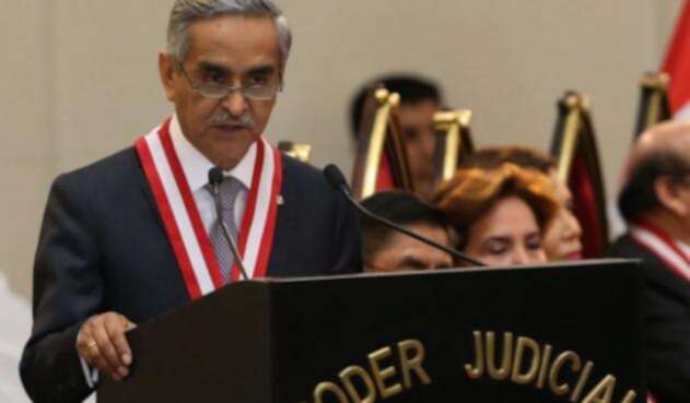 Duberlí Rodríguez, presidente del Poder Judicial peruano.