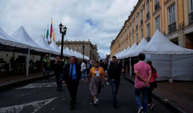 La Plaza de Bolívar de Bogotá en una jornada de elecciones