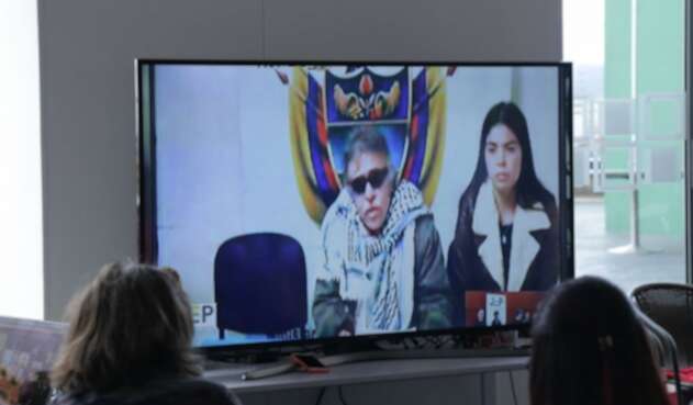 Jesús Santrich, por videoconferencia, ante la JEP