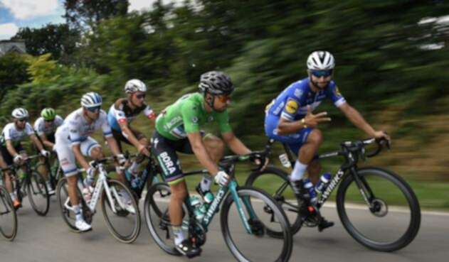 Fernando Gaviria y Peter Sagan en el Tour de Francia 2018