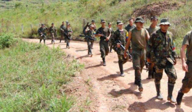 Hombres armados miembros de las Farc Hombres armados miembros de las Farc