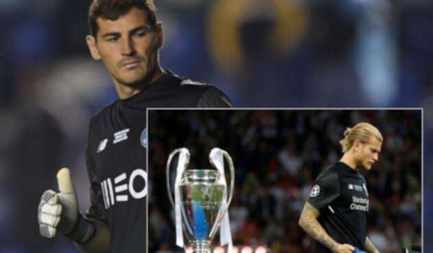 Los arqueros Iker Casillas y Loris Karius