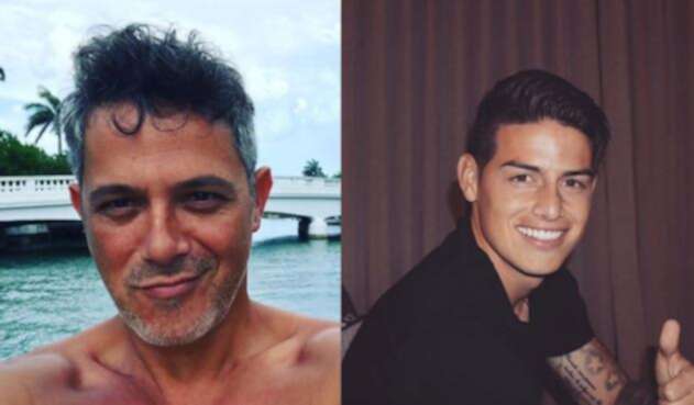 Alejandro Sanz y james Rodríguez