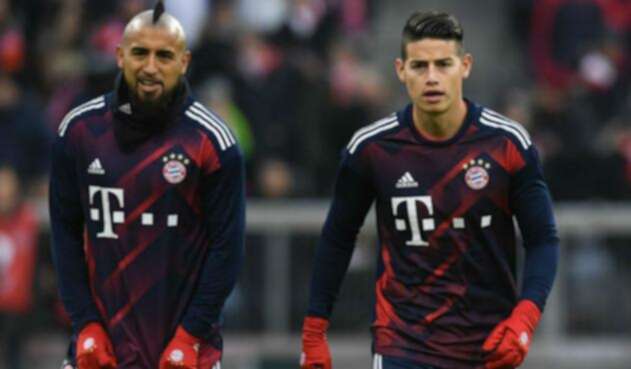Arturo Vidal y James Rodríguez en el Bayern Múnich