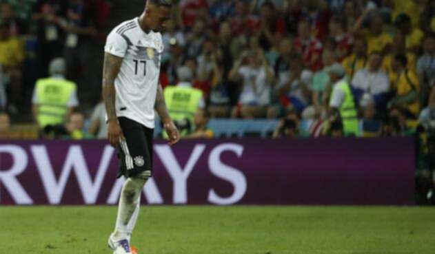 Jérome Boateng recibió una tarjeta roja en Rusia 2018