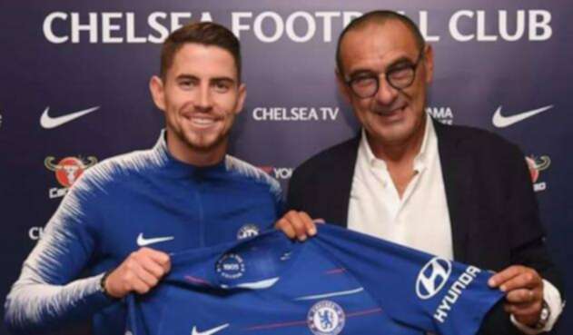 Jorginho y Maurizio Sarri, nuevas incorporaciones del Chelsea