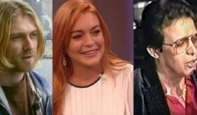 Kurt Cobain, Lindsay Lohan y Héctor Lavoe