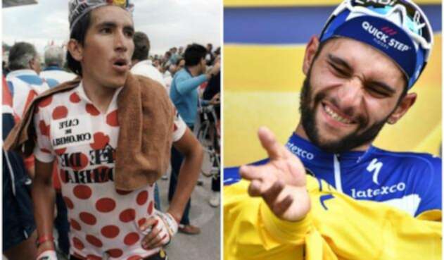 Los ciclistas Lucho Herrera y Fernando Gaviria, ganadores de etapa en el Tour de Francia Los ciclistas Lucho Herrera y Fernando Gaviria, ganadores de etapa en el Tour de Francia