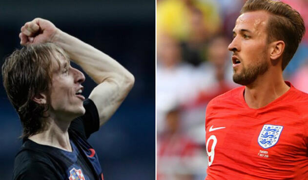 Luka Modrić, centrocampista de Croacia, y Harry Kane, delantero y capitán de Inglaterra Luka Modrić, centrocampista de Croacia, y Harry Kane, delantero y capitán de Inglaterra