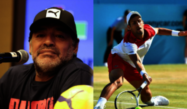 Maradona y Novak Djokovic