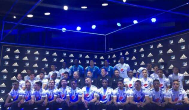 Millonarios en la presentación de sus refuerzos Millonarios en la presentación de sus refuerzos