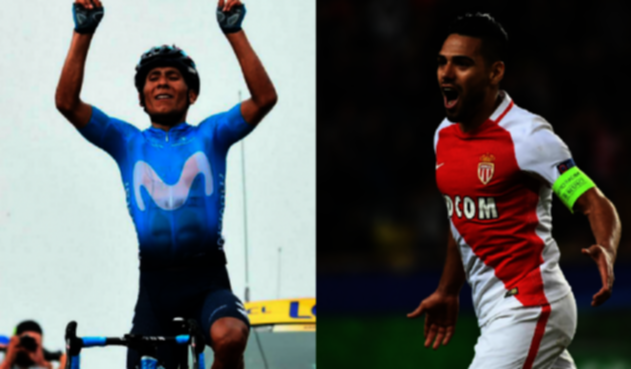 Nairo Quintana y Radamel Falcao García