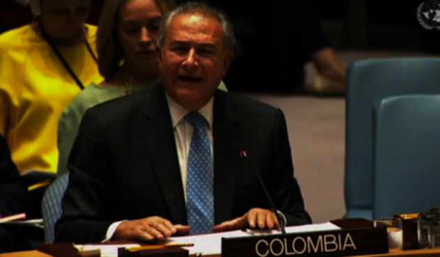 Vicepresidente Óscar Naranjo en Consejo de Seguridad de la ONU.