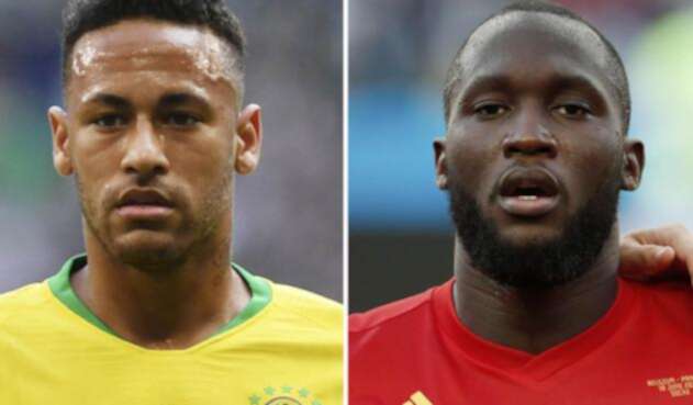 Neymar Jr y Romelu Lukaku