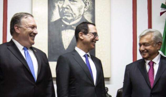 Mike Pompeo, Steven Mnuchin y López Obrador