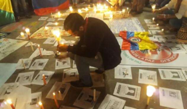 Protesta por asesinato de líderes sociales