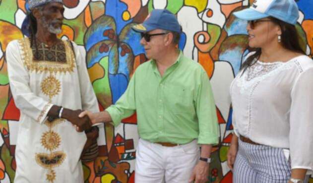 El presidente Juan Manuel Santos durante su visita a la isla de San Andrés, el viernes, 13 de julio de 2018 El presidente Juan Manuel Santos durante su visita a la isla de San Andrés, el viernes, 13 de julio de 2018