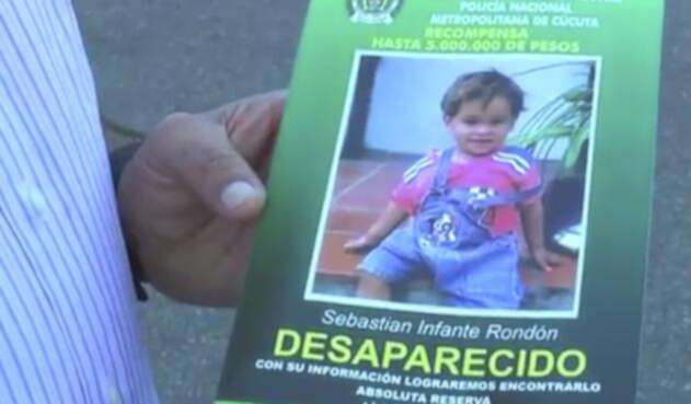 El cartel con el que las autoridades buscaban al niño Sebastián Infante El cartel con el que las autoridades buscaban al niño Sebastián Infante