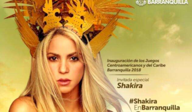 Shakira anunciando su presentación en los Juegos Centroamericanos y del Caribe 2018 Barranquilla 2018
