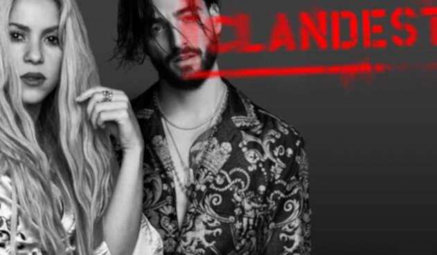 Shakira y Maluma en el afiche promocional de Clandestino