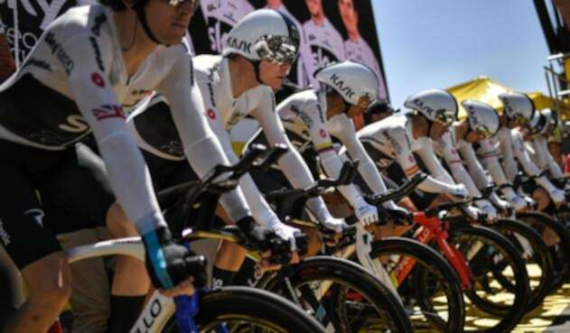 El Sky de Chris Froome en la crono por equipos del Tour de Francia 2018
